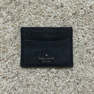 KATE SPADE wallet / card holder sparkle black